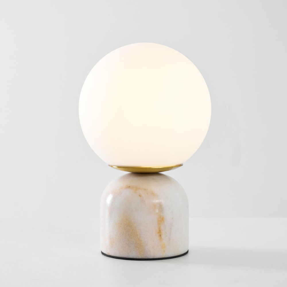 Marble Base Glass Globe Table Lamp, UK Plug - view 19