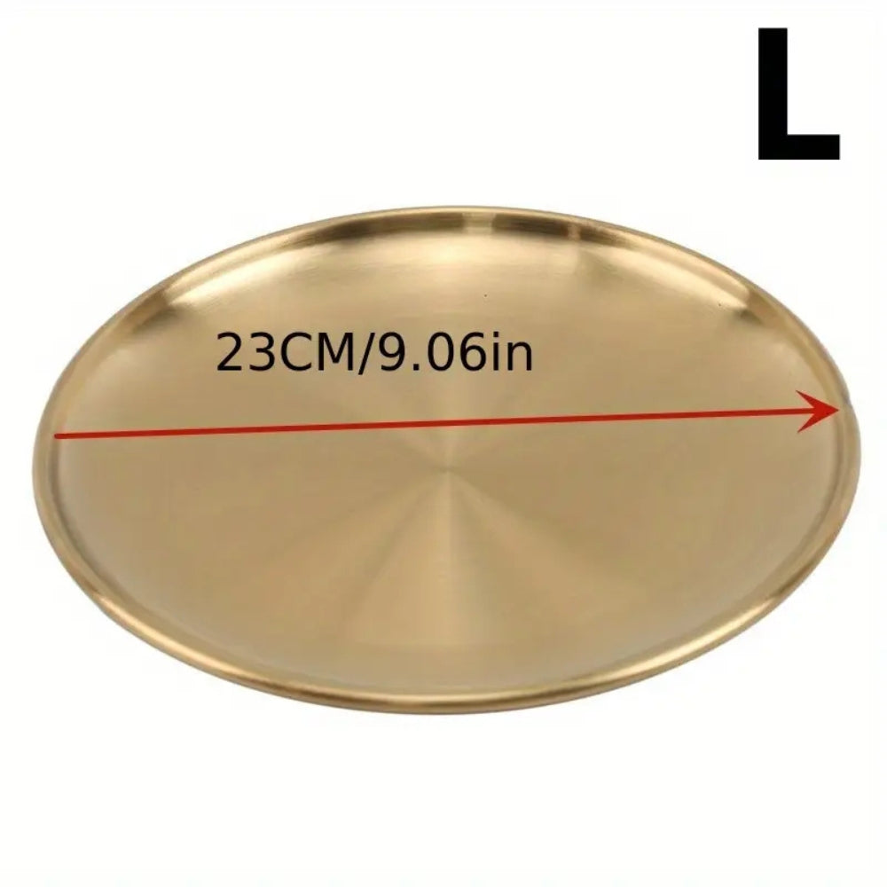 Gold-Tone Stainless Steel Serving Plate - product view 6