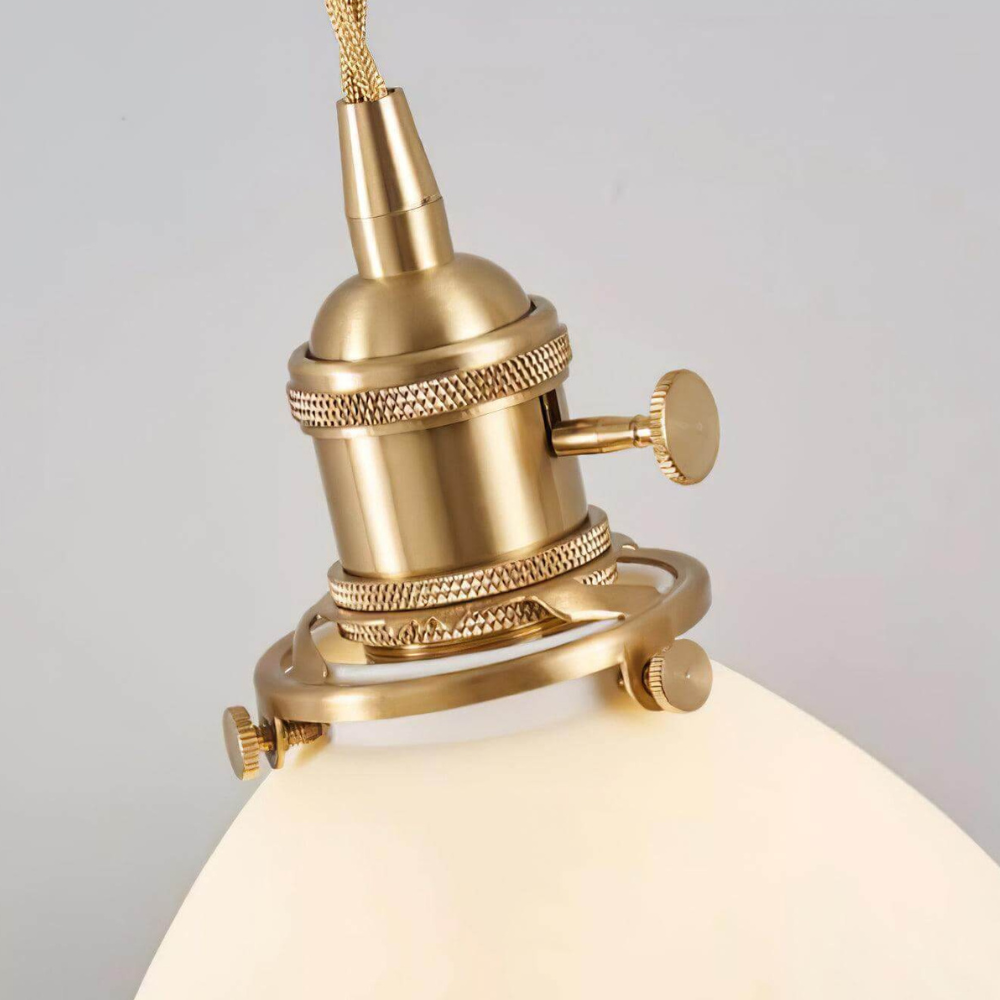 White Ribbed Ceramic Dome Pendant Light - view 16