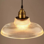 Ribbed Glass Pendant Light, Modern Farmhouse Style - view 4