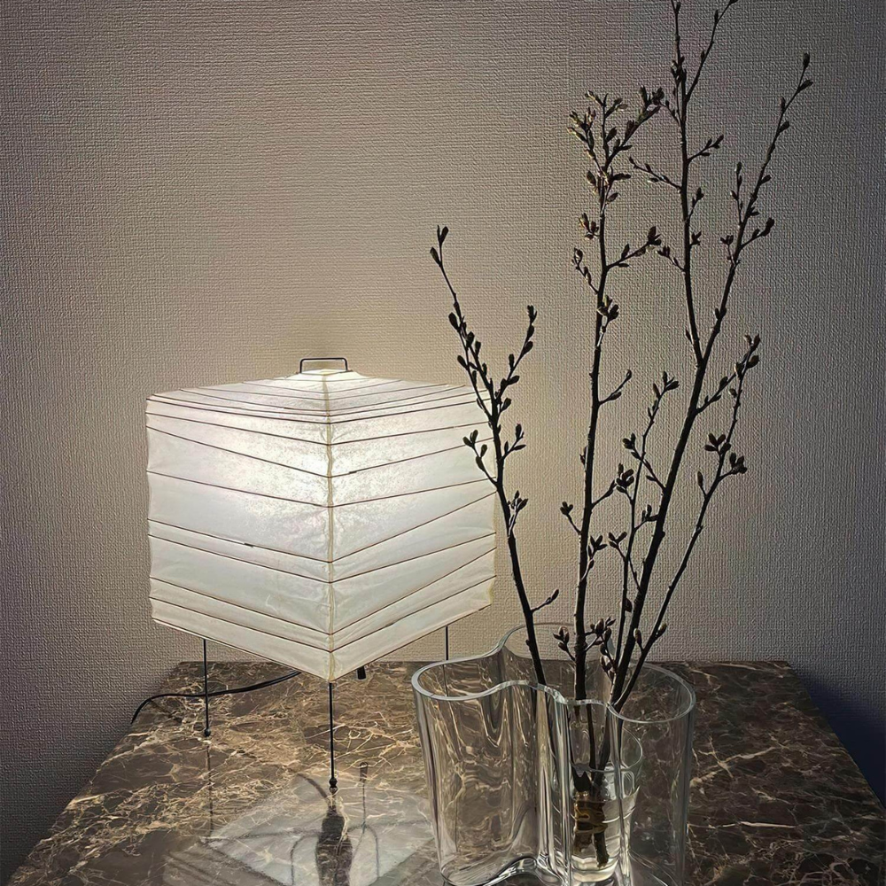 Paper Lantern Table Lamp with Metal Handle, UK Plug - view 22