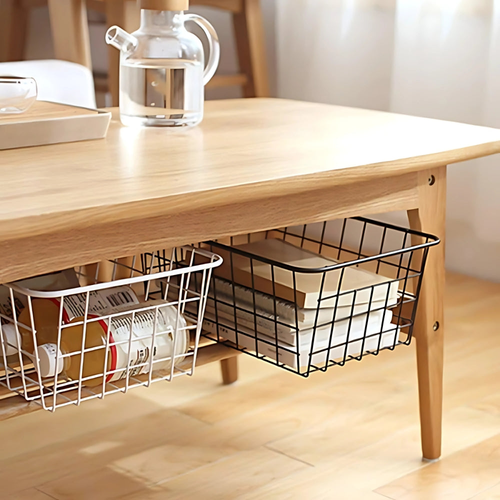 Iron Wire Storage Basket with Carry Handles – image 2