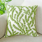 Green Botanical Leaf Cushion Cover – image 1