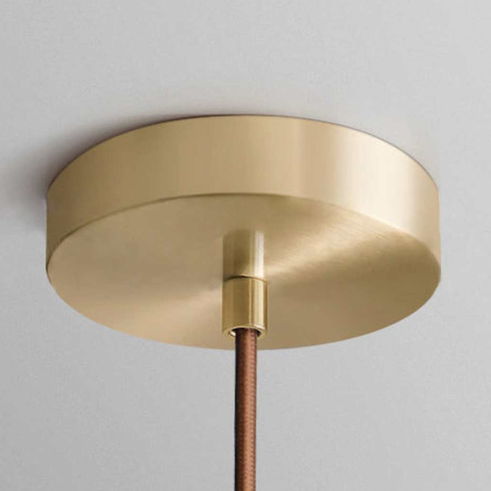 Frosted Pebble Glass Pendant Light with Oak or Walnut Disc - view 15