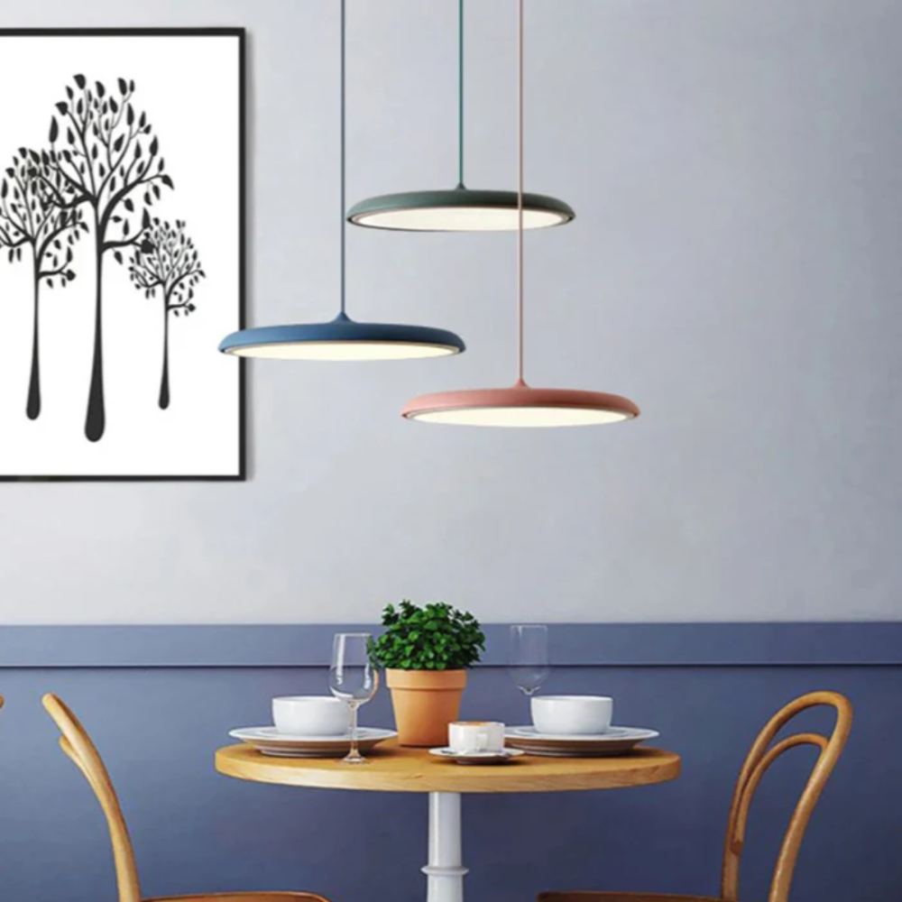 Metal Saucer Pendant Light, Minimalist Nordic Design - view 5