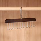 Wooden Eight-Hook Rotating Accessory Hanger – image 2