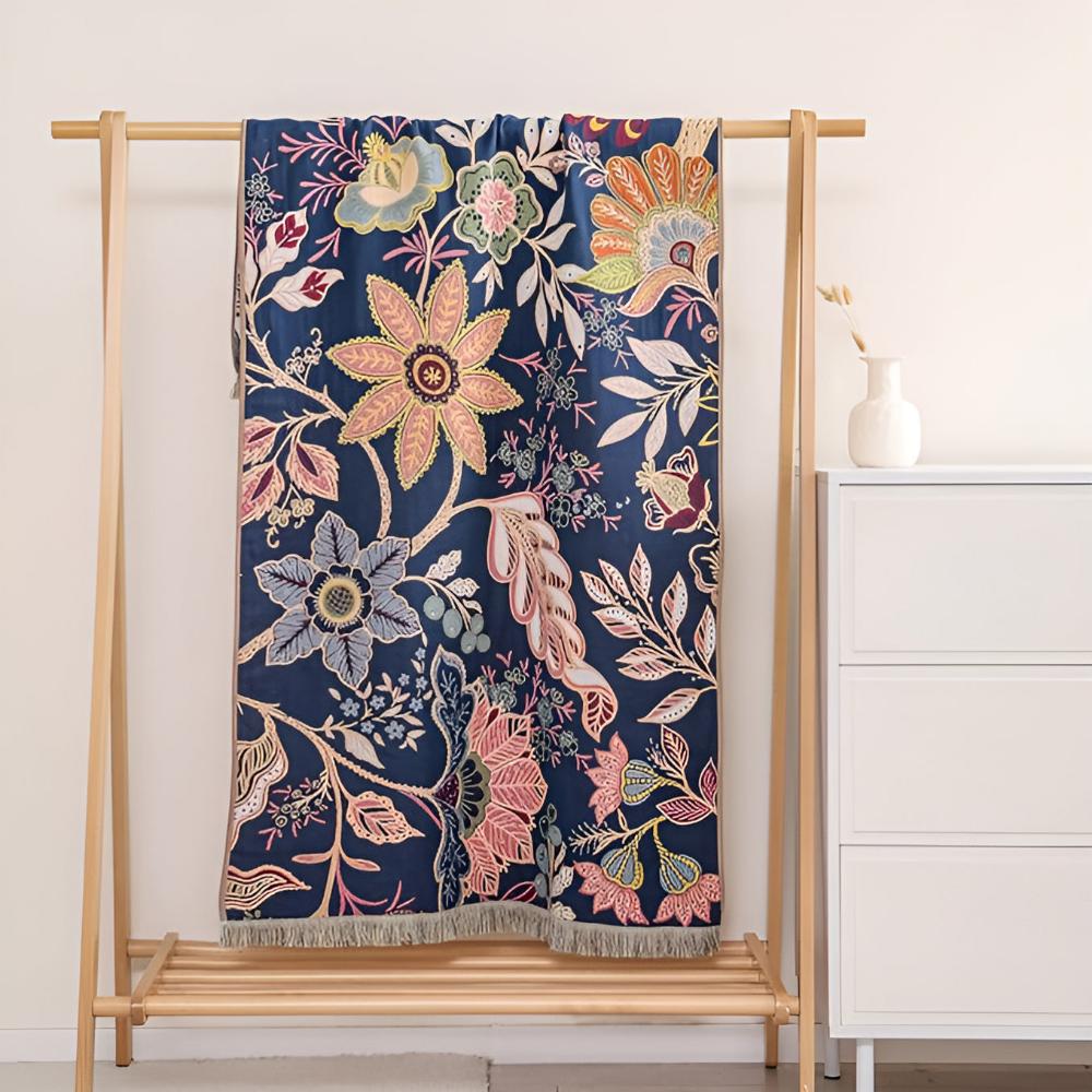 Reversible Floral Cotton Bath Towel – image 5