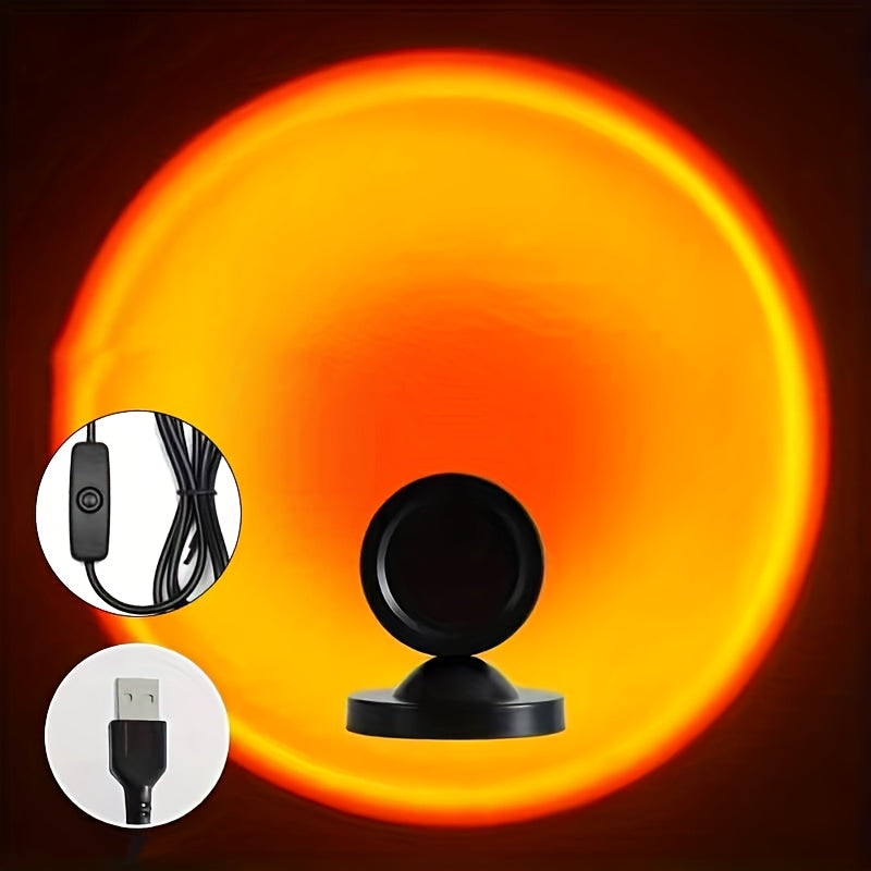 USB Sunset Projection Lamp, Adjustable Ambient LED Light - product view 2