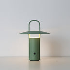Cordless Metal Table Lamp, USB Rechargeable 3-Colour LED Light - Green
