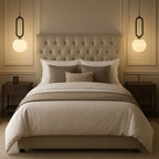Natural Alabaster Pendant Light with Brass Detail - view 6
