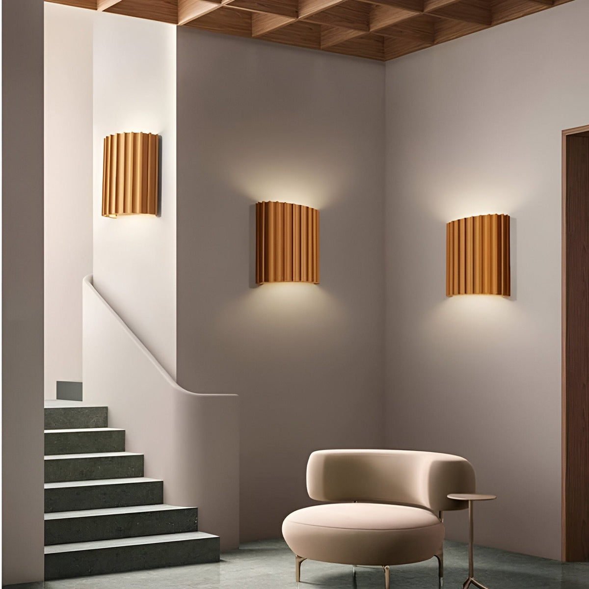 Ribbed Resin Wall Sconce with Push-Button Switch - view 15
