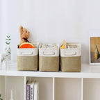 Foldable Cotton-Linen Storage Basket with Rope Handles – image 3
