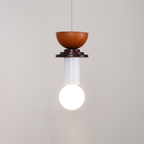 Geometric Wood Pendant Light, Sculptural Nordic Design - view 45