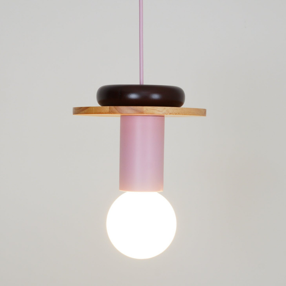 Geometric Wood Pendant Light, Sculptural Nordic Design - view 27