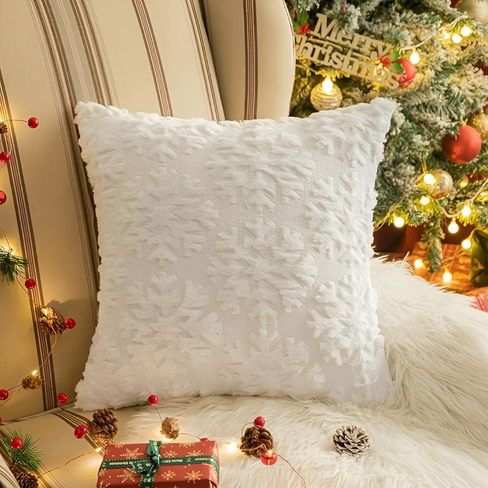 Textured Snowflake Cushion Cover – image 5