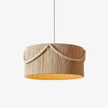 Natural Jute Pendant Light with Metal Frame - view 1