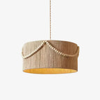 Natural Jute Pendant Light with Metal Frame - view 1