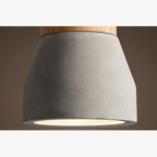Concrete and Wood Pendant Light, Nordic Industrial Style - view 16
