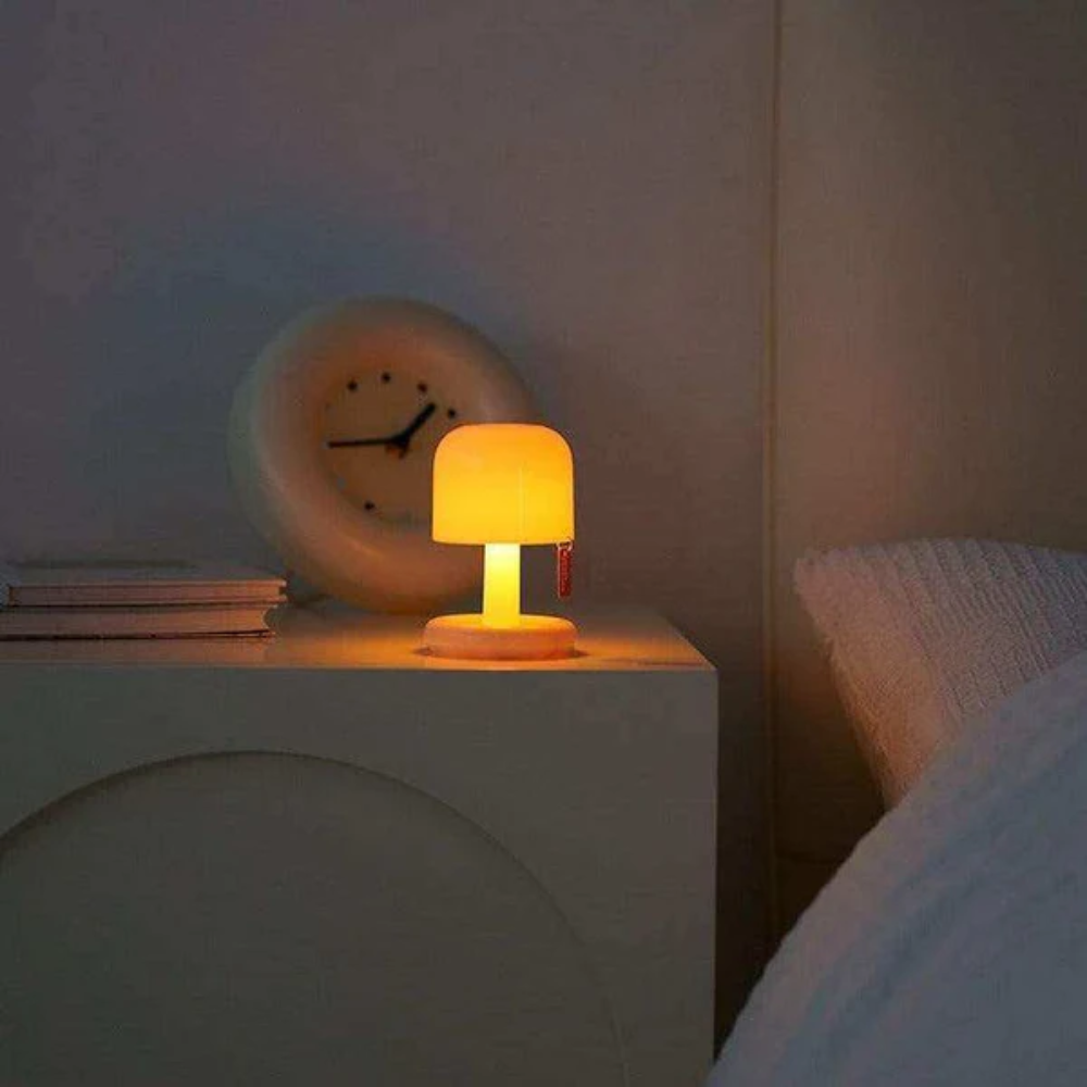 Mini Orange Mushroom Table Lamp, USB Rechargeable - view 5