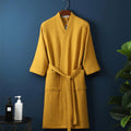 Waffle Bathrobe — Yellow