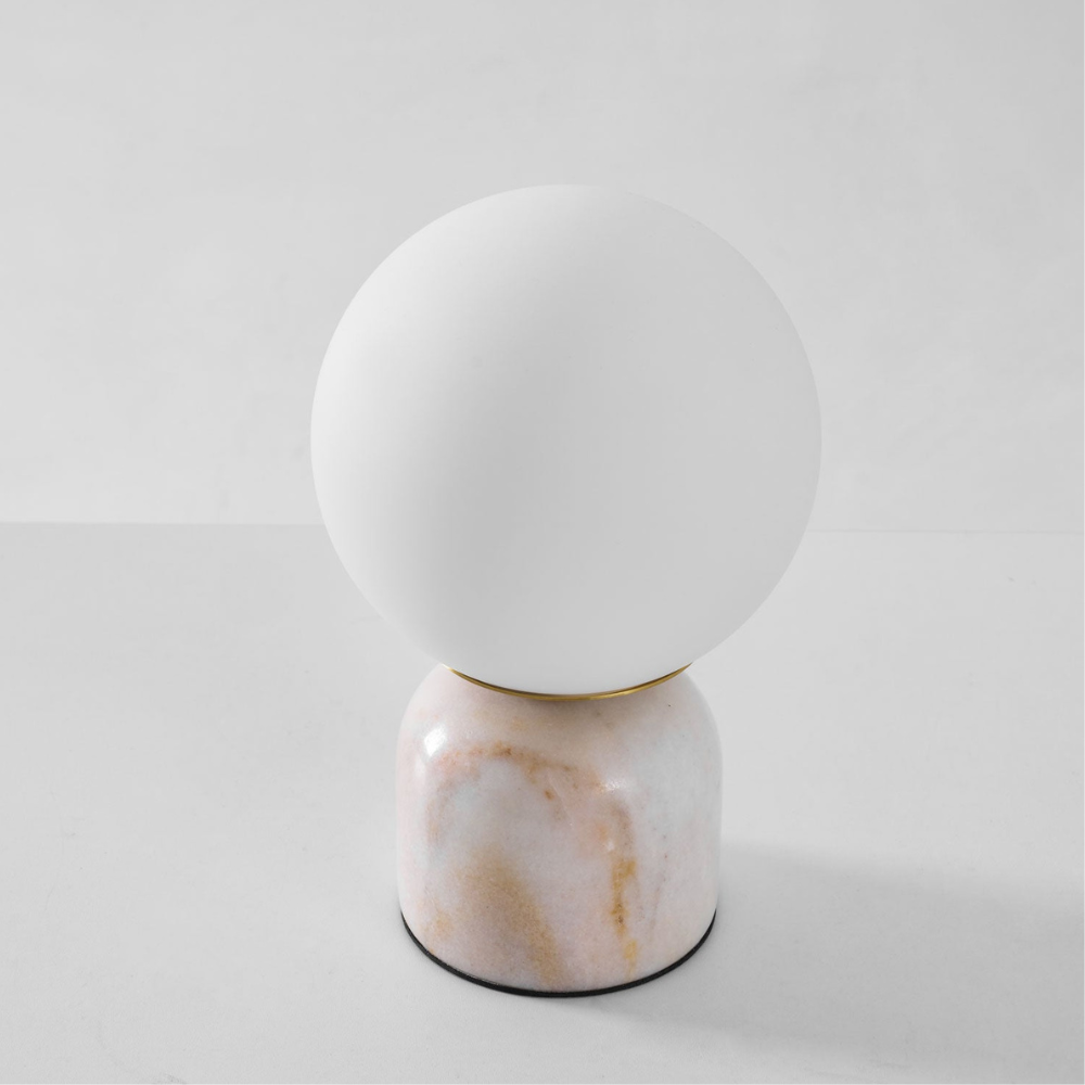Marble Base Glass Globe Table Lamp, UK Plug - view 18
