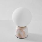 Marble Base Glass Globe Table Lamp, UK Plug - view 18