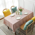 Floral Embroidered Polyester Tassel Tablecloth – image 4