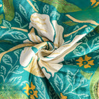 Green Botanical Cotton Gauze Blanket – image 10