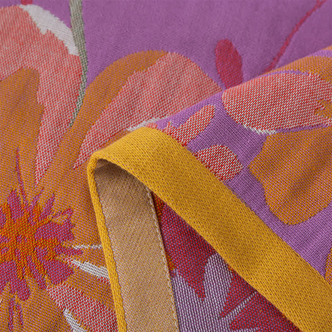 Purple Wildflower Cotton Gauze Bath Towel – image 5