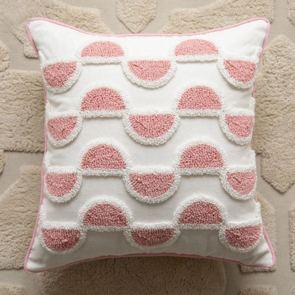 Tufted Geometric and Heart Cushion Cover – image 3
