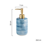 Striped Ceramic Soap Dispenser 350 mL – image 7