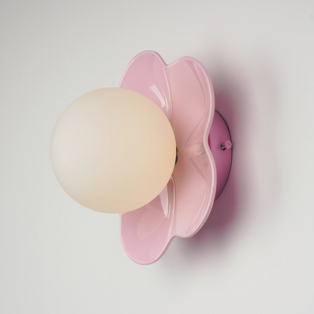 Flower Petal Wall Sconce, Danish Pastel Design - view 13