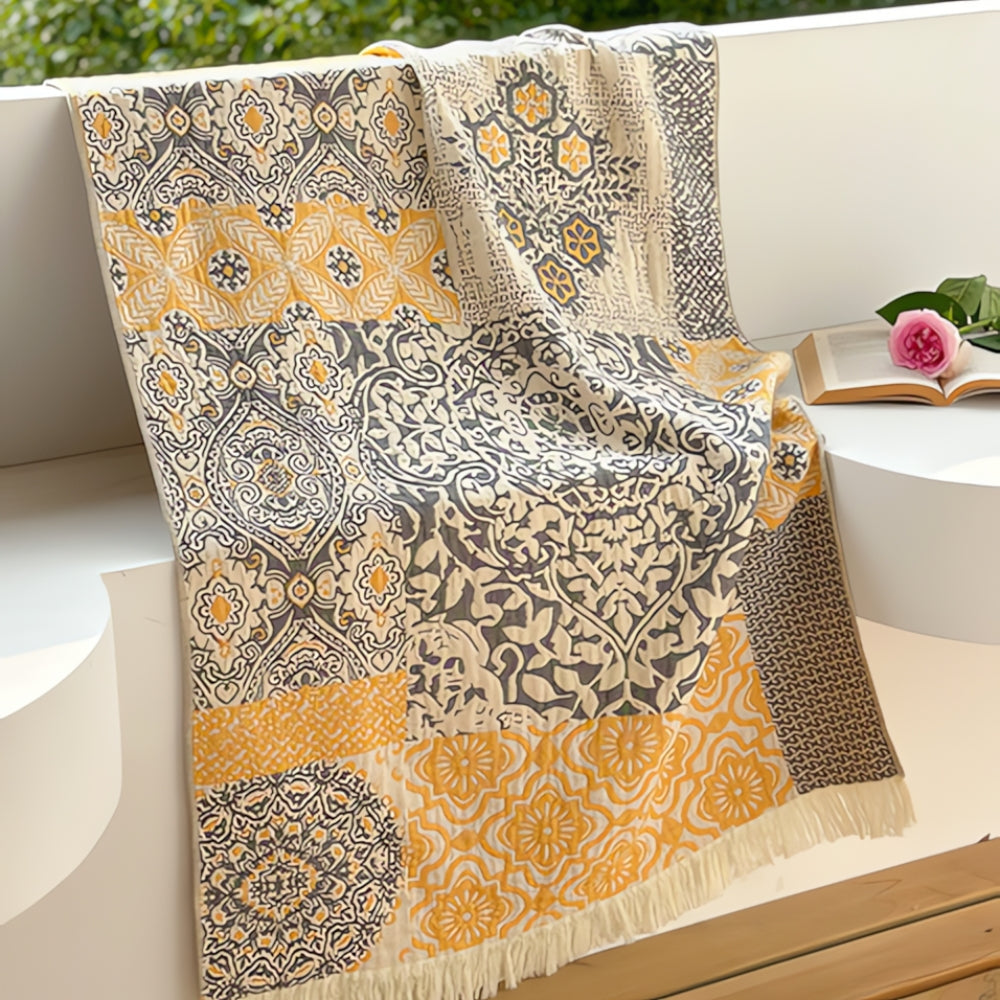Patterned Cotton Bath Towel – image 5