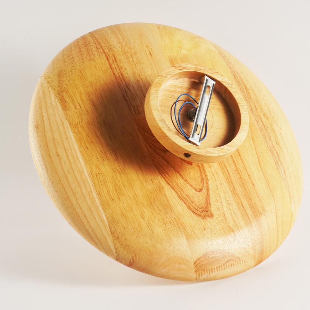 Wood-Shade LED Flush Ceiling Light, Scandinavian Style - view 19