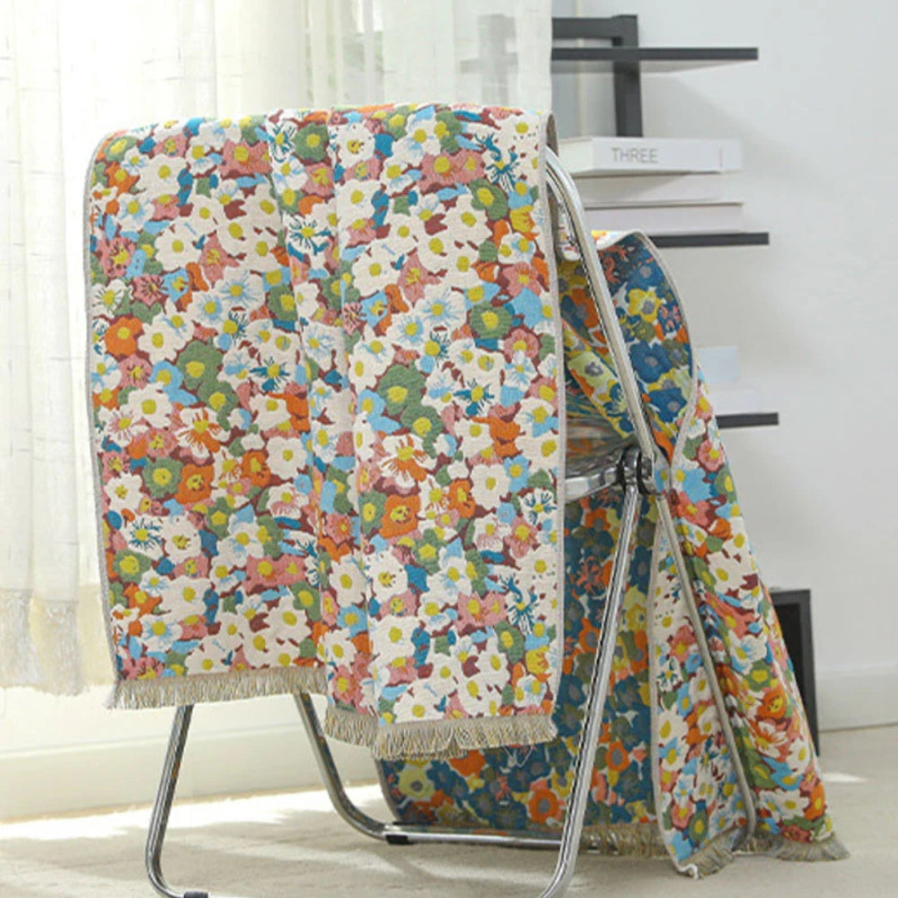 Reversible Patterned Bath Towel, Colourful Everyday Design - product view 3