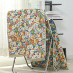 Reversible Patterned Bath Towel, Colourful Everyday Design - product view 3