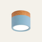 Wood-Effect LED Button Ceiling Light - view 30