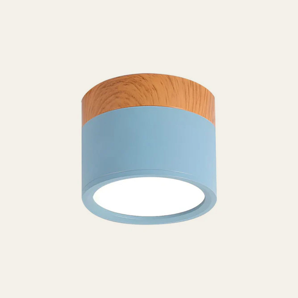 Wood-Effect LED Button Ceiling Light - view 30