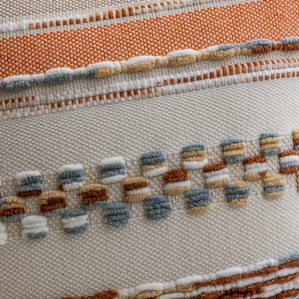 Reversible Striped Tassel Cushion Cover – image 7