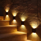 Solar Dual-Beam LED Wall Light for Gardens and Fences - view 8