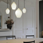 Ribbed Ceramic Teardrop Pendant Light - view 18