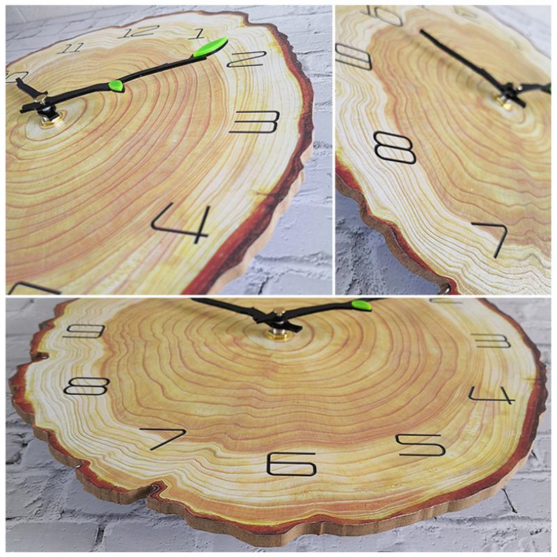 Wood Grain Annual Rings Wall Clock, 30 cm