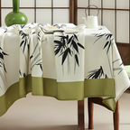 Bamboo Leaf Print Polyester Tablecloth – image 3