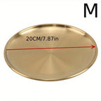 Gold-Tone Stainless Steel Serving Plate - product view 7