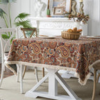 Paisley Floral Tassel Tablecloth – image 1