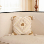 Tufted Diamond Tassel Cushion Cover – image 4