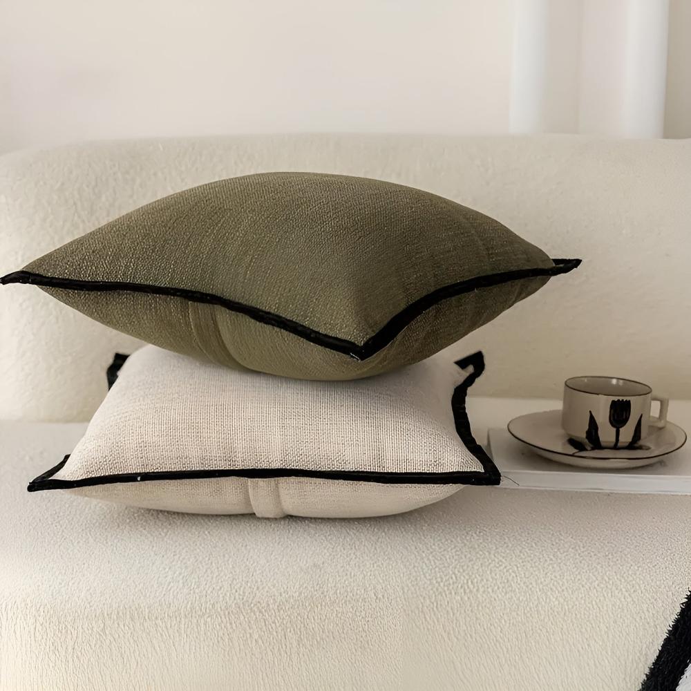 Textured Cotton Blend Cushion Cover – image 3