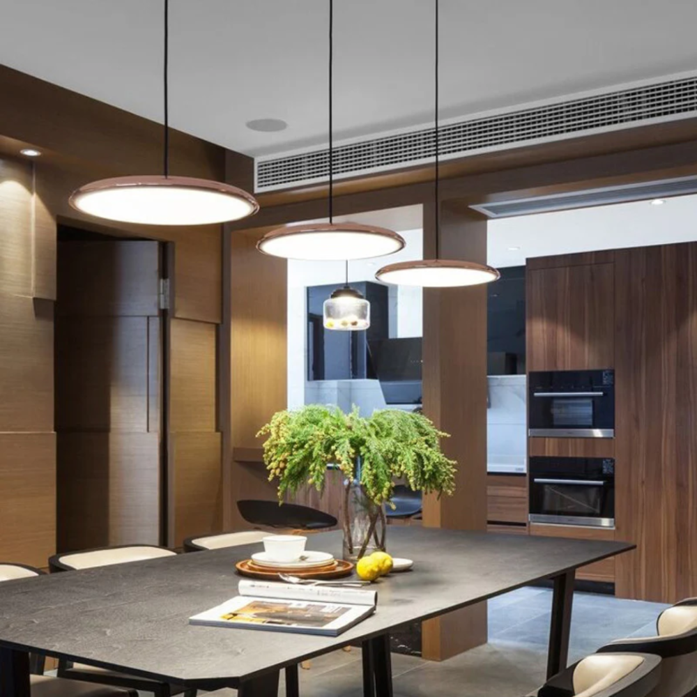 Metal Saucer Pendant Light, Minimalist Nordic Design - view 4