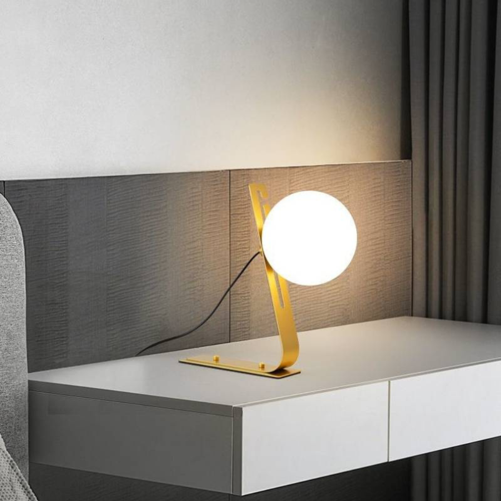 Adjustable Glass Globe Table Lamp, UK Plug - view 10