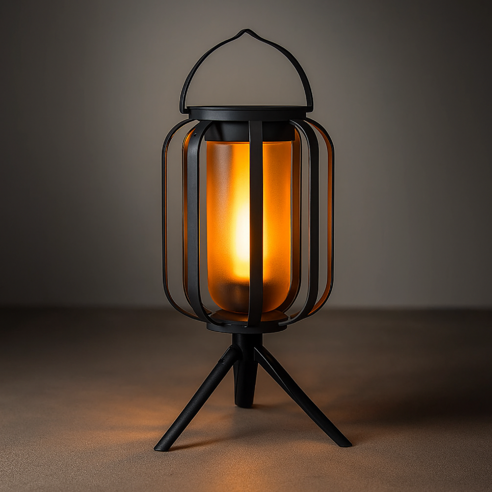 Solar Tripod Lantern for Patio and Outdoor Lighting - view 4